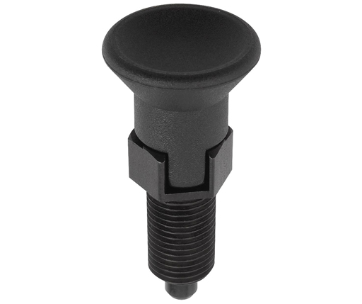 Indexing Plungers - Steel Hand Retractable Plunger w/ Collar - Plastic Handle - Hardened Pin - Lockout - Inch (03089)