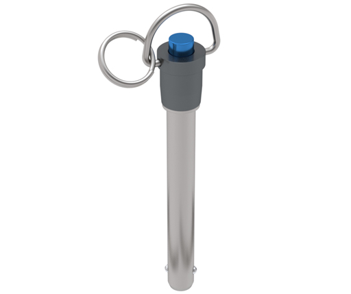 Quick Release Ball Lock Pins - Ring Handle - 17-4 Stainless Steel Shank - Aluminum Handle - Inch (RACH)