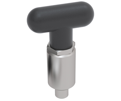 Indexing Plungers - Pull Pins - T Handle - Steel Plunger - Aluminum Housing - Inch (CP-K-T)