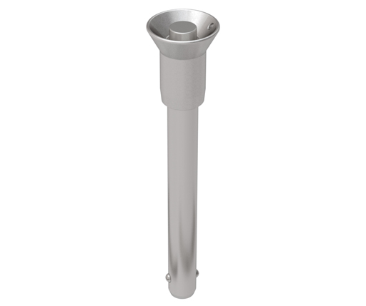 Quick Release Ball Lock Pins - Recessed Handle - 17-4 Stainless Shank - 300 Series Stainless Handle - Metric (MNCCH)