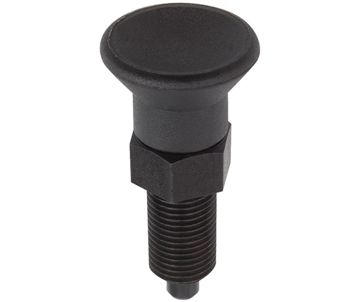 Indexing Plungers - Steel Hand Retractable Plunger w/ Collar - Plastic Handle - Hardened Pin - Inch (03089)