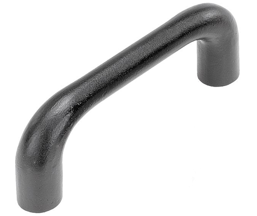 Pull Handles - Stirrup Shaped - Cast Iron - Black Powder Coat - Metric (06895)