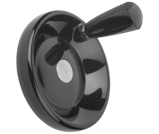 Hand Wheels - Handwheels - Duroplast - with Revolving Handle - Steel Hub - Pilot Hole - Metric