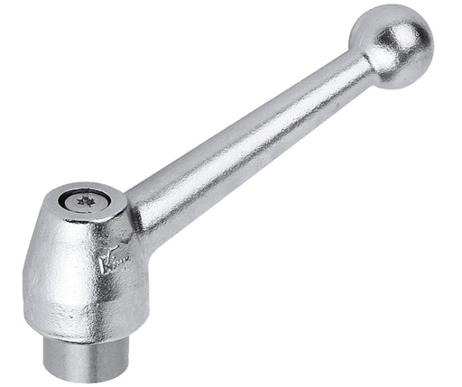 Adj Clamp Levers - Stainless Steel - Female Thread - Stainless Insert - Inch