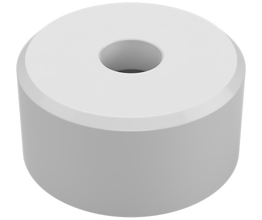 Rest Pads - Round - White Delrin - C'Bore - Metric (MDRP-C)