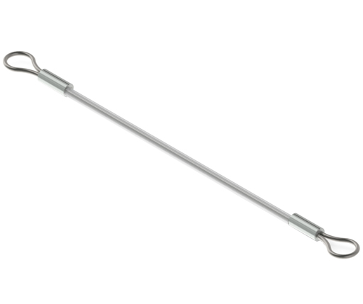 Quick Release Pin Wire Rope Lanyards - Zinc-plated Copper Sleeve - 1/16
