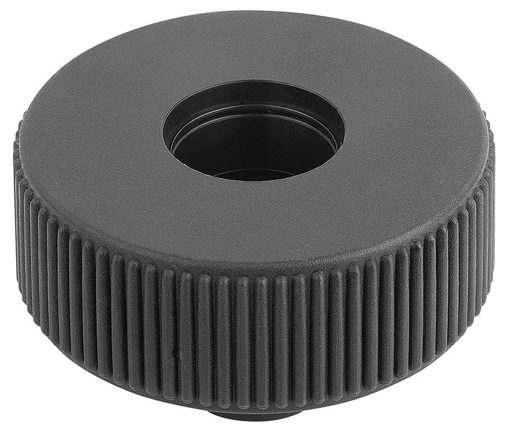 Knurled Wheels - Plastic - Female Thread - Steel Insert - Tapped Thru Hole w/o Cap - Inch