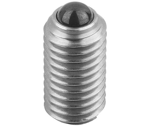 Spring Plungers - Ball Type - Stainless Steel - Slotted End - Ceramic Ball - Metric