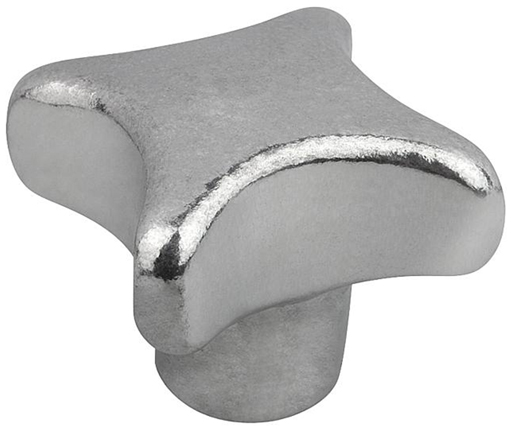 Aluminum Palm Grips - Tumbled Aluminum - Blank - Metric