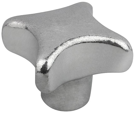 Aluminum Palm Grips - Tumbled Aluminum - Blind Hole - Metric