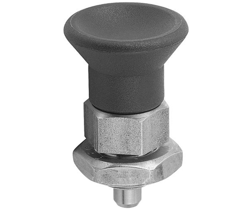 Indexing Plungers - Stainless Steel Hand Retractable Plunger - Plastic Knob - Short Body - Inch