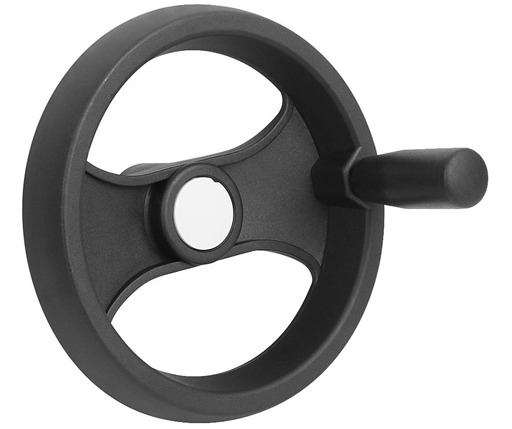 Hand Wheels - Plastic - Two Spoke - Revolving Handle - Reamed - Metric