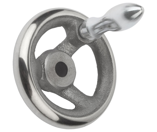 Hand Wheels - Handwheels - Spoked - Cast Iron - with Revolving Handle - Inch