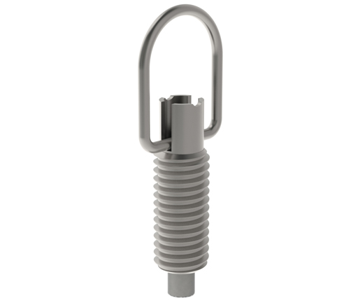 Indexing Plungers - Full Thread D-Ring - Locking - Inch (RDA-L)
