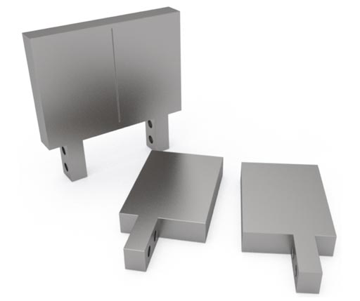 Gripshape Finger Blanks - Steel - Individual & Un-cut Pair -  For SMC Series MHZ2, MRHQ, MHQJ2 (G301)