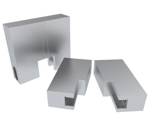 Gripshape Finger Blanks - Aluminum - Individual & Un-cut Pair -  For SMC Series MHC2 (G304)