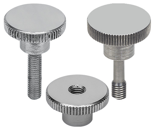 Clamping Grip Knob - Knurled - Steel or Stainless (TK)