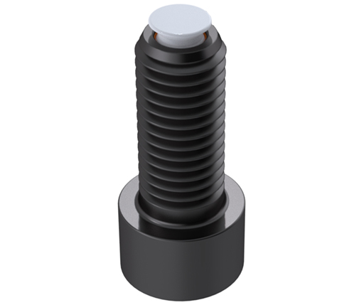 Thrust Screws - Headed Design - Flat Delrin Cone - Inch (TSH-DC)