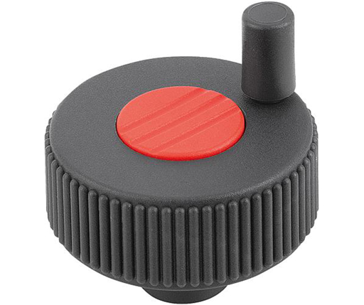 Positioning Wheels - Plastic - with Set Screw - Dark Grey - Inch (06268)