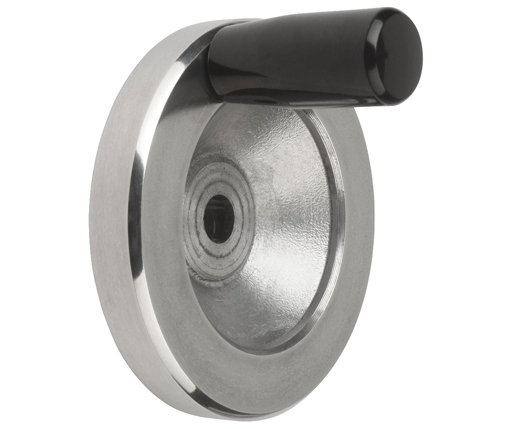 Hand Wheels - Handwheels - Disc - Aluminum - with Fixed Handle - Metric