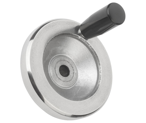 Hand Wheels - Handwheels - Disc - Aluminum - with Revolving Handle - Metric