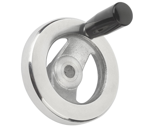 Hand Wheels - Two Spoke - Aluminum - with Fixed Handle - Inch