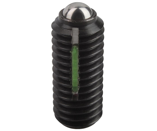 Spring Plungers - Ball Type - Steel - Nylon Locking - Hex End - Standard End Force - Metric