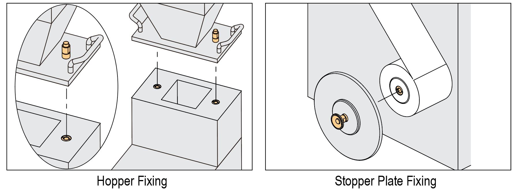 button locking clamps