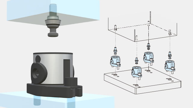 Pull down clamping